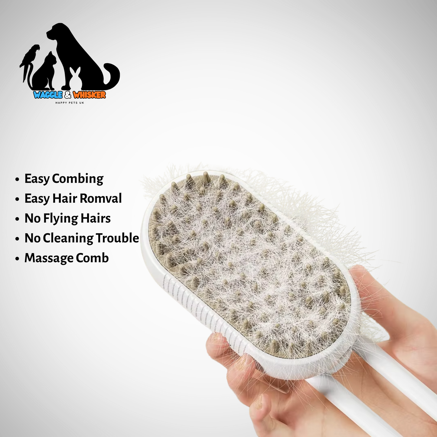 Pet Grooming Brush -Steam Spray Rechargable