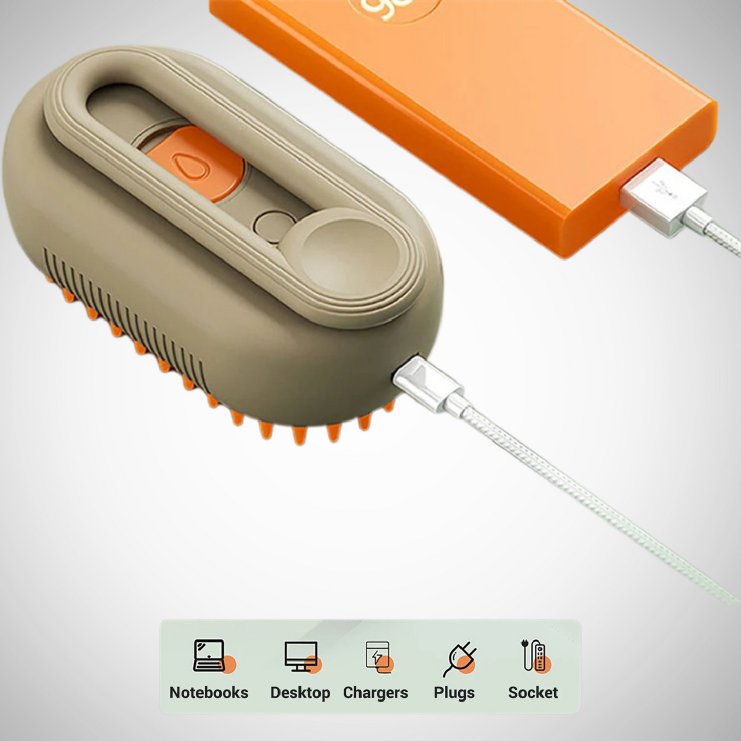 Pet Grooming Brush -Steam Spray Rechargable