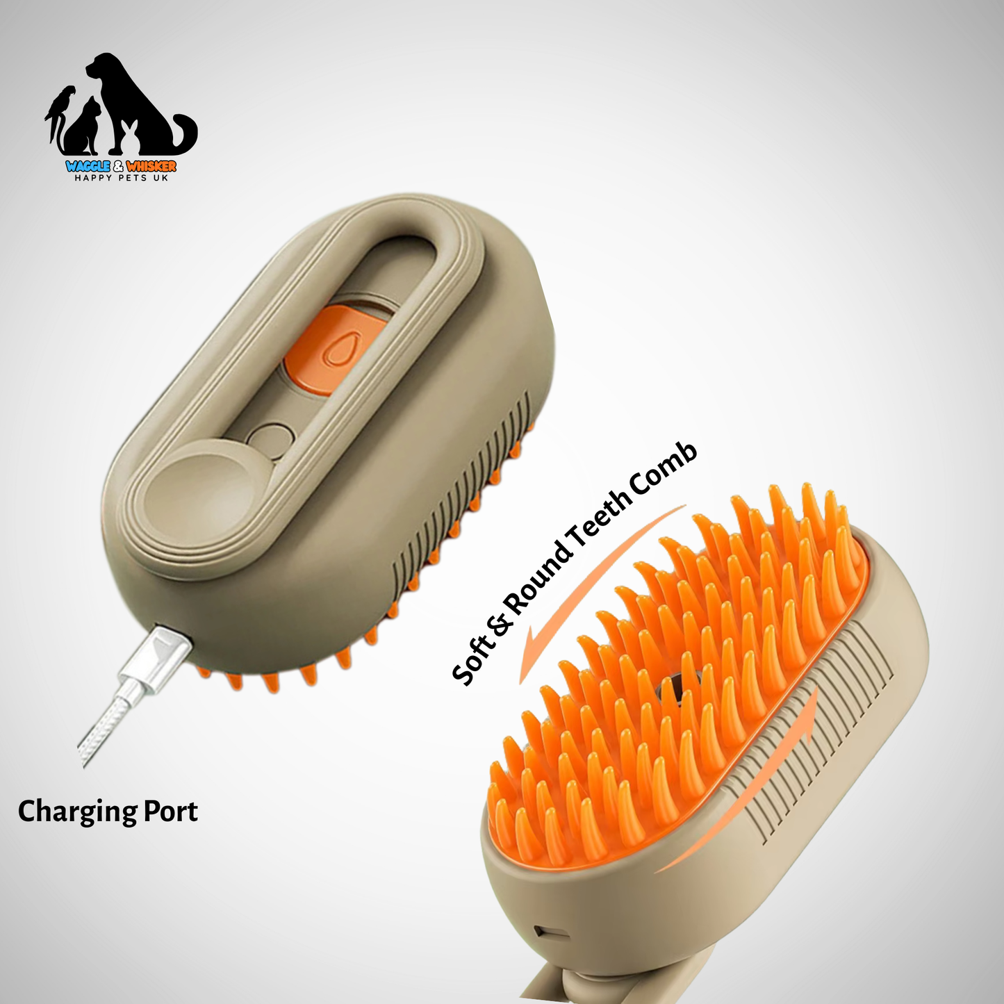 Pet Grooming Brush -Steam Spray Rechargable