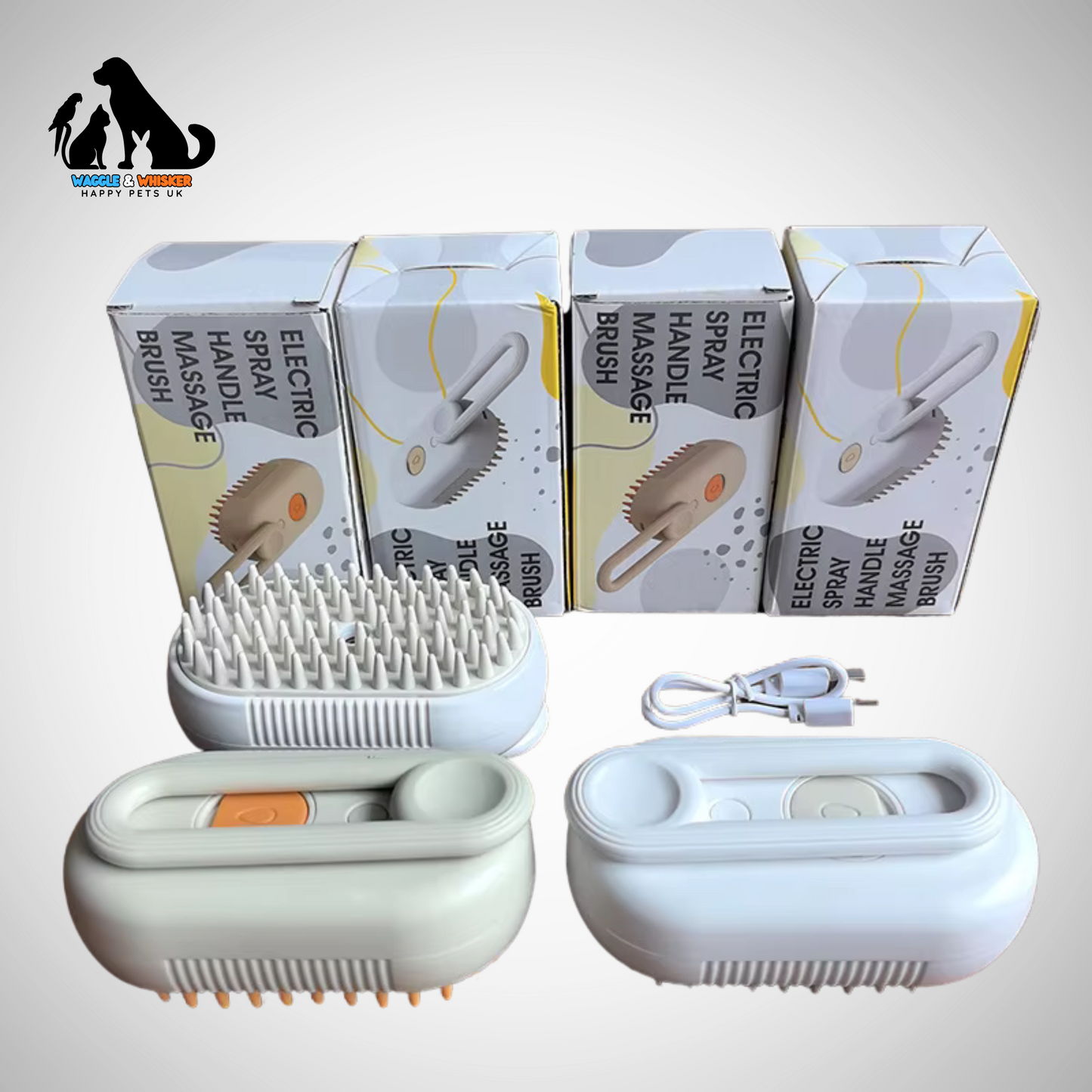 Pet Grooming Brush -Steam Spray Rechargable